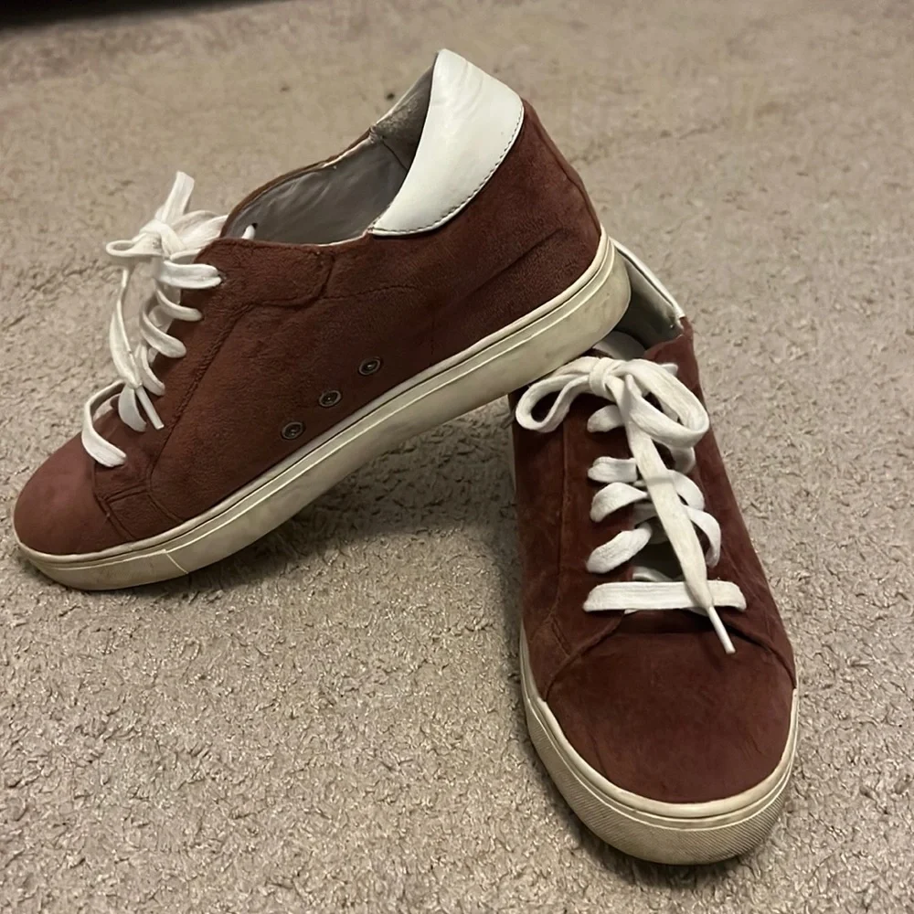 STEVE MADDEN mauve pink‎ velvet Steal platform wedge sneakers size 10